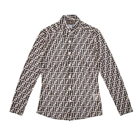 fendi zucca monogram sheer shirt|fendi handbags.